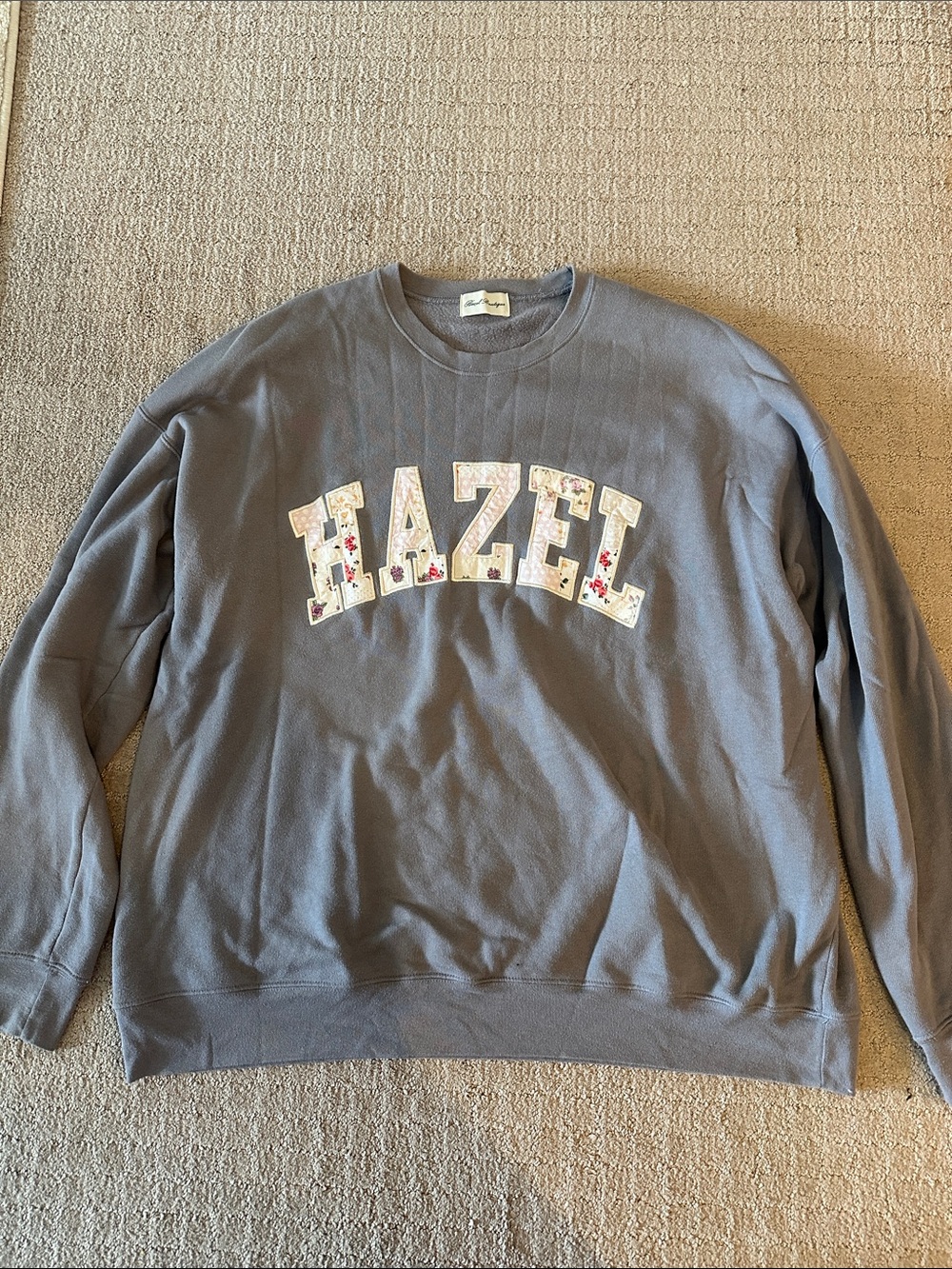 Hazel Logo Crewneck Sweater - Gray